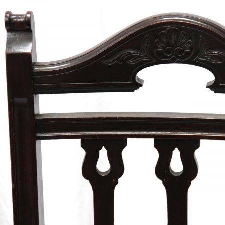 Englischer victorianischer Stuhl aus Mahagoni Massivholz (4er Satz vorhanden)