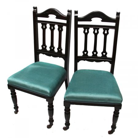 Englischer victorianischer Stuhl aus Mahagoni Massivholz (4er Satz vorhanden)