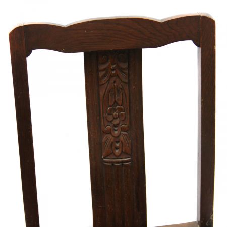 Sehr edler Satz Esszimmerstühle aus Buchen- und Eichenholz mit einem braunen Lederbezug