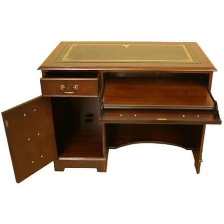 Englischer Computerschreibtisch "Cumbernauld", in Mahagoni, Eibe u. mehr erhältlich