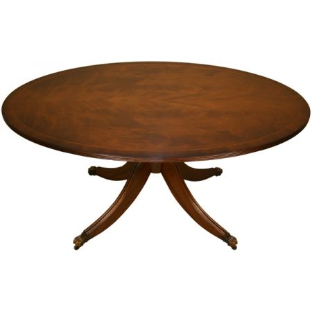 Ovaler Coffee Table "Willenhall" (92 x 61 cm) mit Bandintarsie, in Mahagoni, Eibe u. mehr erhältlich