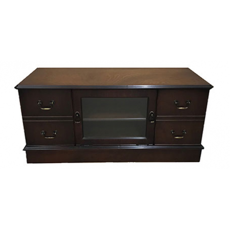 TV Sideboard "Bristol" mit Glasklappe, in Mahagoni, Eibe u. mehr