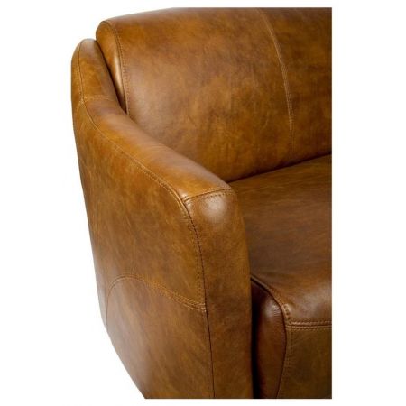 Retro Sofa Ledersofa Echtleder Vintage "Gentleman's Sofa Whisky"