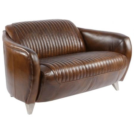 Clubsofa Echtleder Ledersofa  "Canape Sporster"