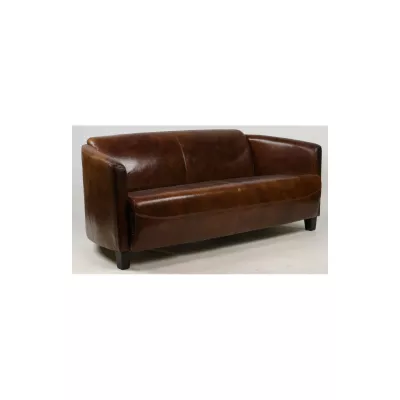 Vintage Ledersofa "Georgio" 3-Sitzer französisch