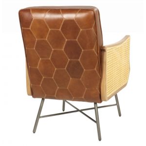 Attraktiver französischer Ledersessel Echtleder "Fauteuil"