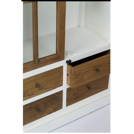 "Ada" Regal aus massivem Ulmenholz im Landhausstil