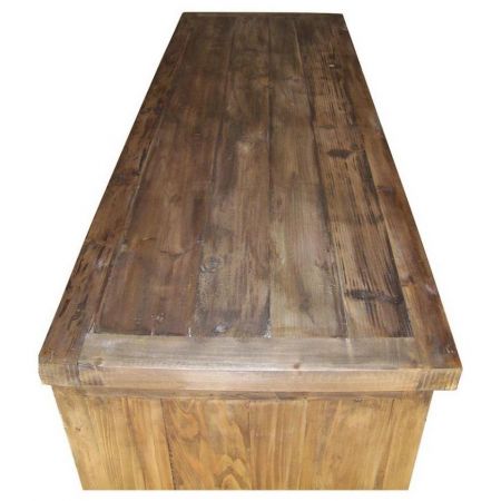 "Mary" Sideboard aus Massivholz und robusten Metallelementen im Landhausstil