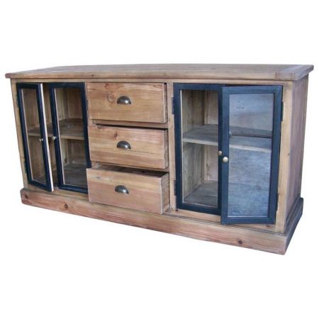 "Claude" Sideboard aus robustem Massivholz im Industrial Style