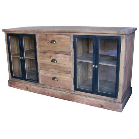 "Claude" Sideboard aus robustem Massivholz im Industrial Style