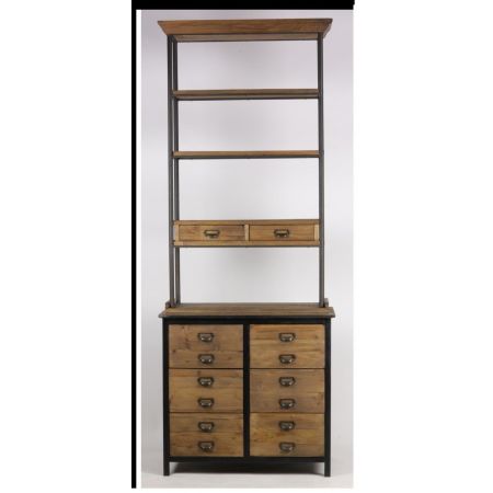 "Anne" Regal aus massivem Kiefernholz im Industial Style