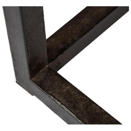 "Elmer" Beistelltisch mit Massivholzelementen und einem robusten Metallrahmen im Industrial Style