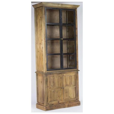 "Effie" Vitrine aus Massivholz im Landhausstil