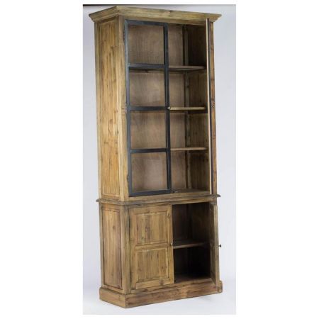 "Effie" Vitrine aus Massivholz im Landhausstil