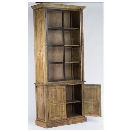 "Effie" Vitrine aus Massivholz im Landhausstil