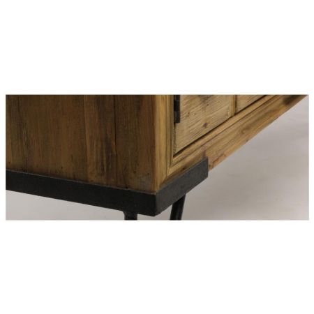 "Nora" Kommode aus Massivholz und robusten Metallelementen im Industrial Style