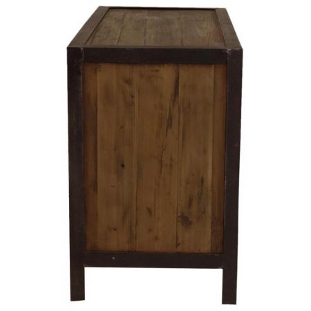 "Sophronia" Kommode aus Massivholz und einem robusten Metallrahmen im Industrial style