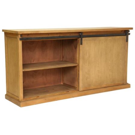 "Maggie" Sideboard aus Massivholz und robusten Metallelementen im Landhausstil