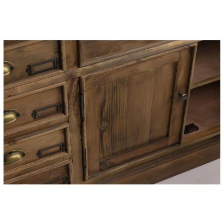 "Mabel" Sideboard aus Massivholz und robusten Metallelementen im Industrial Style