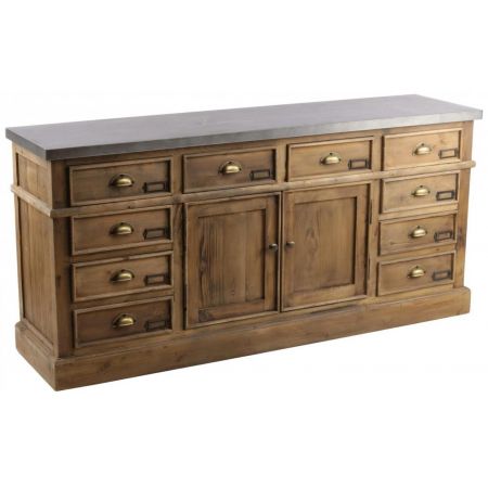 "Mabel" Sideboard aus Massivholz und robusten Metallelementen im Industrial Style