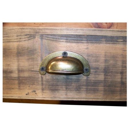 "Grand Frances" Konsolentisch aus Massivholz und robusten Metallelementen im Industrial Style