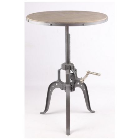 Industrial Style Esstisch 90 cm ?, höhenverstellbar mit Kurbel