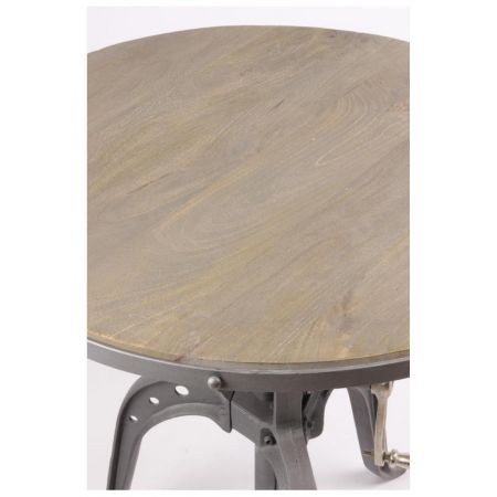 Industrial Style Esstisch 90 cm ?, höhenverstellbar mit Kurbel