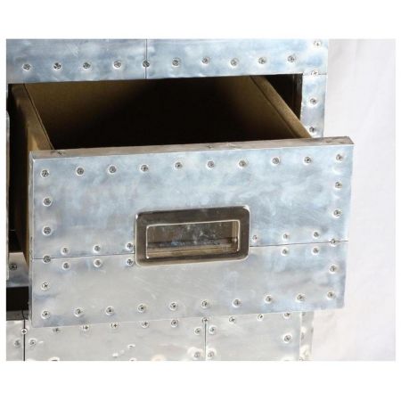 Morris "Sylvia" Kommode aus Holz und robusten Metall im Art déco Stil