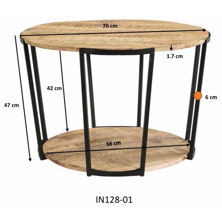 Sofatisch "Panier" aus massivem Mangoholz