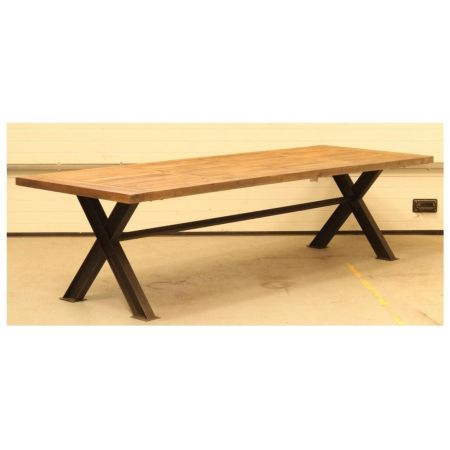 "Terry" Industrial Style Esstisch, extra groß, 300 cm Länge