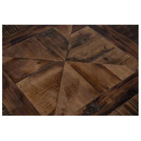 "Edwin" Beistelltisch mit Massivholzelementen und einem robusten Metallrahmen im Victorian Style