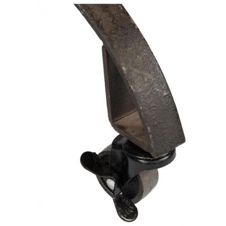 "Edwin" Beistelltisch mit Massivholzelementen und einem robusten Metallrahmen im Victorian Style