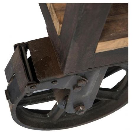 "Fannie" Konsolentisch aus Massivholz und robusten Metallelementen im Industrial Style