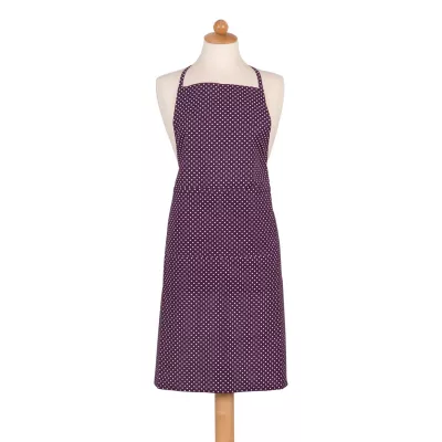 Clayre & Eef Schürze "Just Dots" 70*85 aubergine