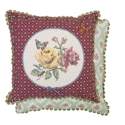 Clayre & Eef Kissenbezug Blumen Jolly Feelings ca. 40 x 40 cm