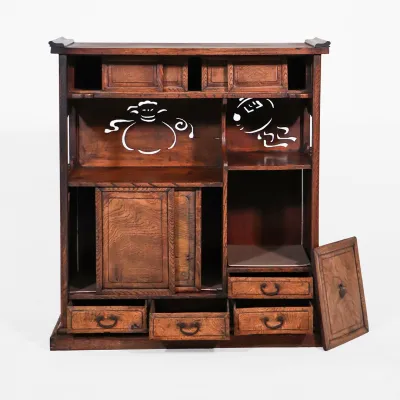 Antiker Japanischer Teeschrank – Cha Tansu aus dem 19. Jahrhunder