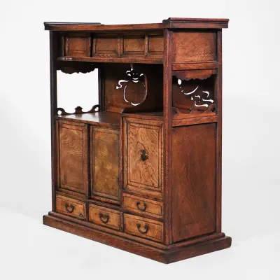 Antiker Japanischer Teeschrank – Cha Tansu aus dem 19. Jahrhunder