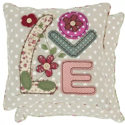 Clayre & Eef Zierkissen LOVE ca. 25 x 25 cm