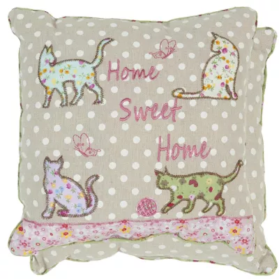 Clayre & Eef Zierkissen Home Sweet Home ca. 30 x 30 cm