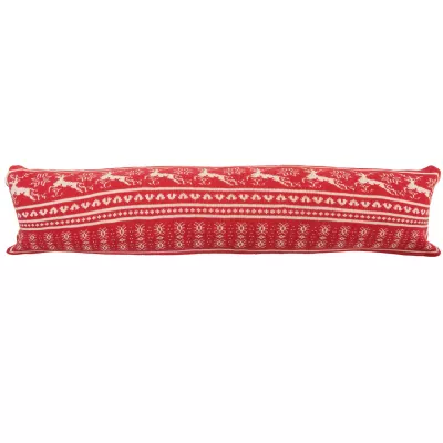 Clayre & Eef Kissen lang gefüllt rot 25*90cm
