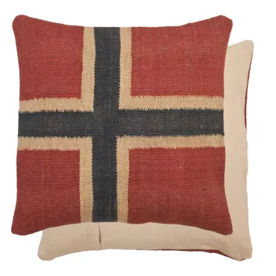 Clayre & Eef Kissenhülle Norwegen Flagge ca. 50 x 50 cm