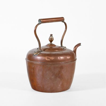 Antiker Kaminkessel aus Kupfer, Kupferkessel mit Patina
