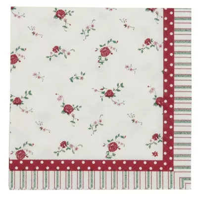 Clayre & Eef 20 Papierservietten 33 x 33 cm La Petite Rose