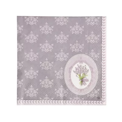 Clayre & Eef 20 Papierservietten 33 x 33 cm LAVENDEL