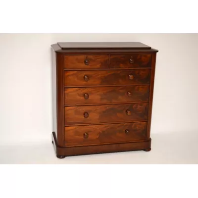 Großer Antiker William IV Mahogany Chest of Drawers