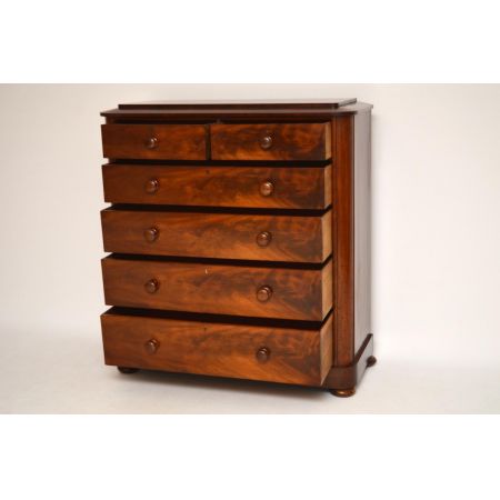 Großer Antiker William IV Mahogany Chest of Drawers