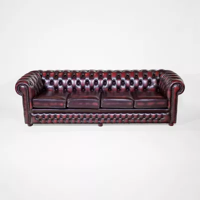 Chesterfield "London Classic" 4-Sitzer in Birch Antique Red