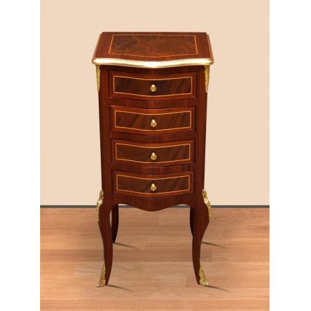 Morris Barock-Säulenkommode in Gold-Rustikal