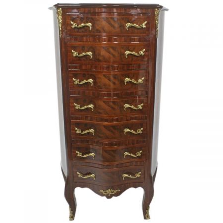 Morris Barock-Säulenkommode in Tabacco-Braun