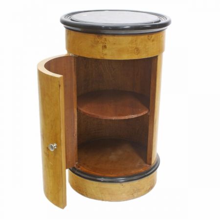 MORRIS runder Art déco Stil Barschrank "Brix", in Wurzelholz